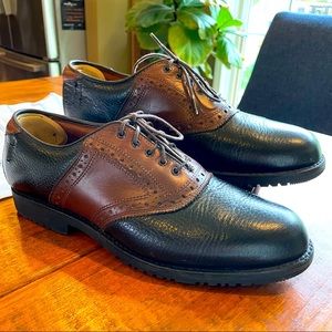 Allen Edmonds | Links Brown Black Pebble Leather Oxford Brogue Men Shoe 8 8C USA